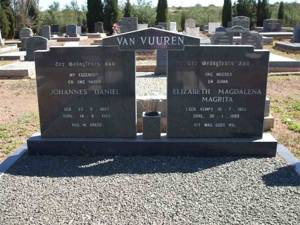 VUUREN Johannes Daniel, van 1887-1960 &amp; Elizabeth Magdalena Magrita KEMP 1902-1989