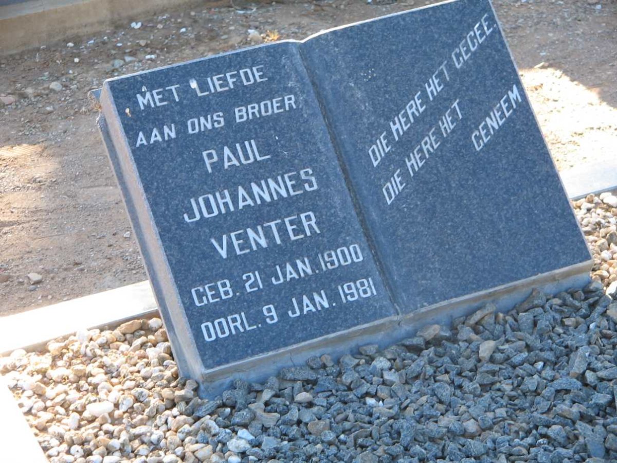 VENTER Paul Johannes 1900-1981