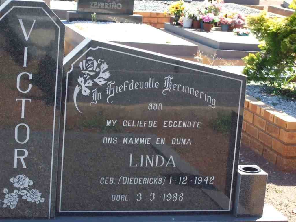 VICTOR Linda nee DIEDERICKS 1942-1988