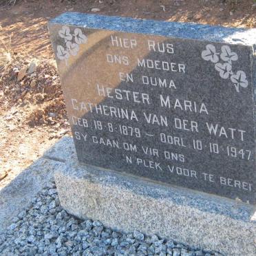 WATT Hester Maria Catherina, van der 1879-1947