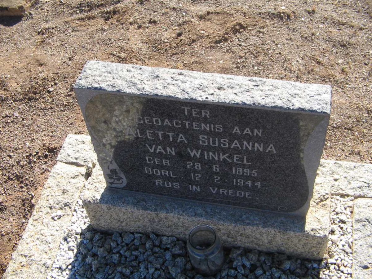 WINKEL Aletta Susanna, van 1895-1944