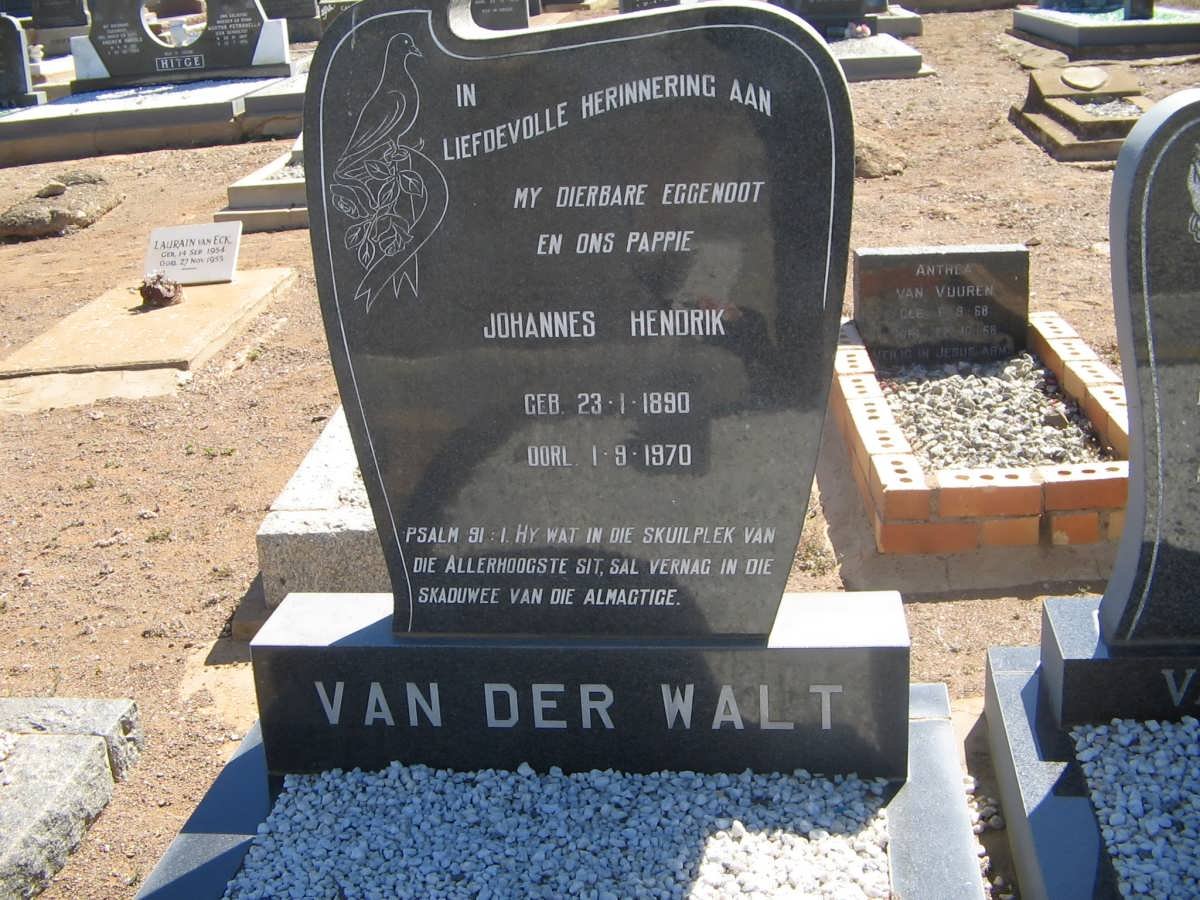 WALT Johannes Hendrik, van der 1890-1970