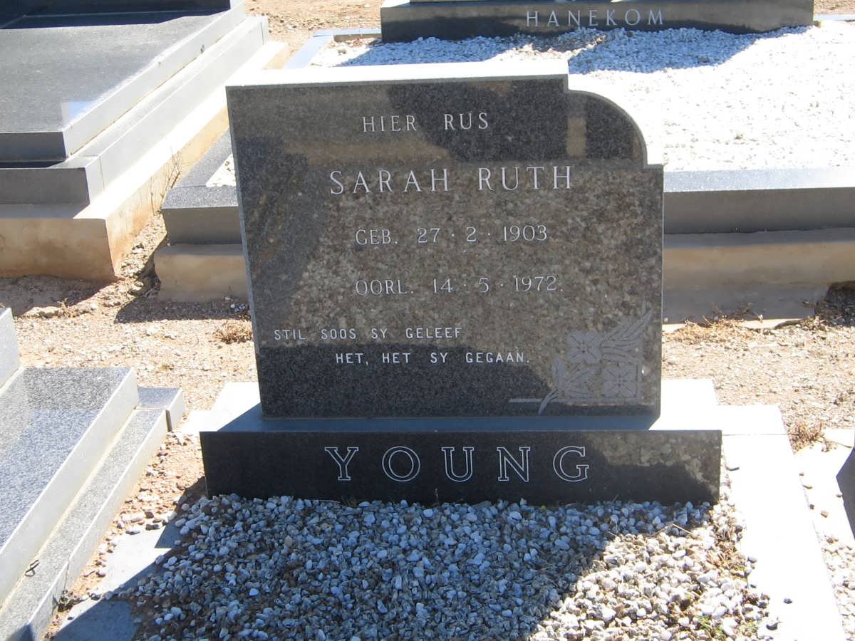 YOUNG Sarah Ruth 1903-1972