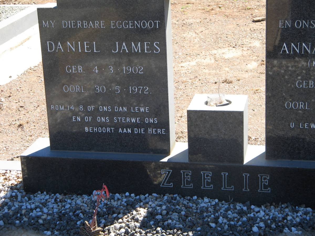 ZEELIE Daniel James 1902-1972 &amp; Anna A. VENTER 1900-1976