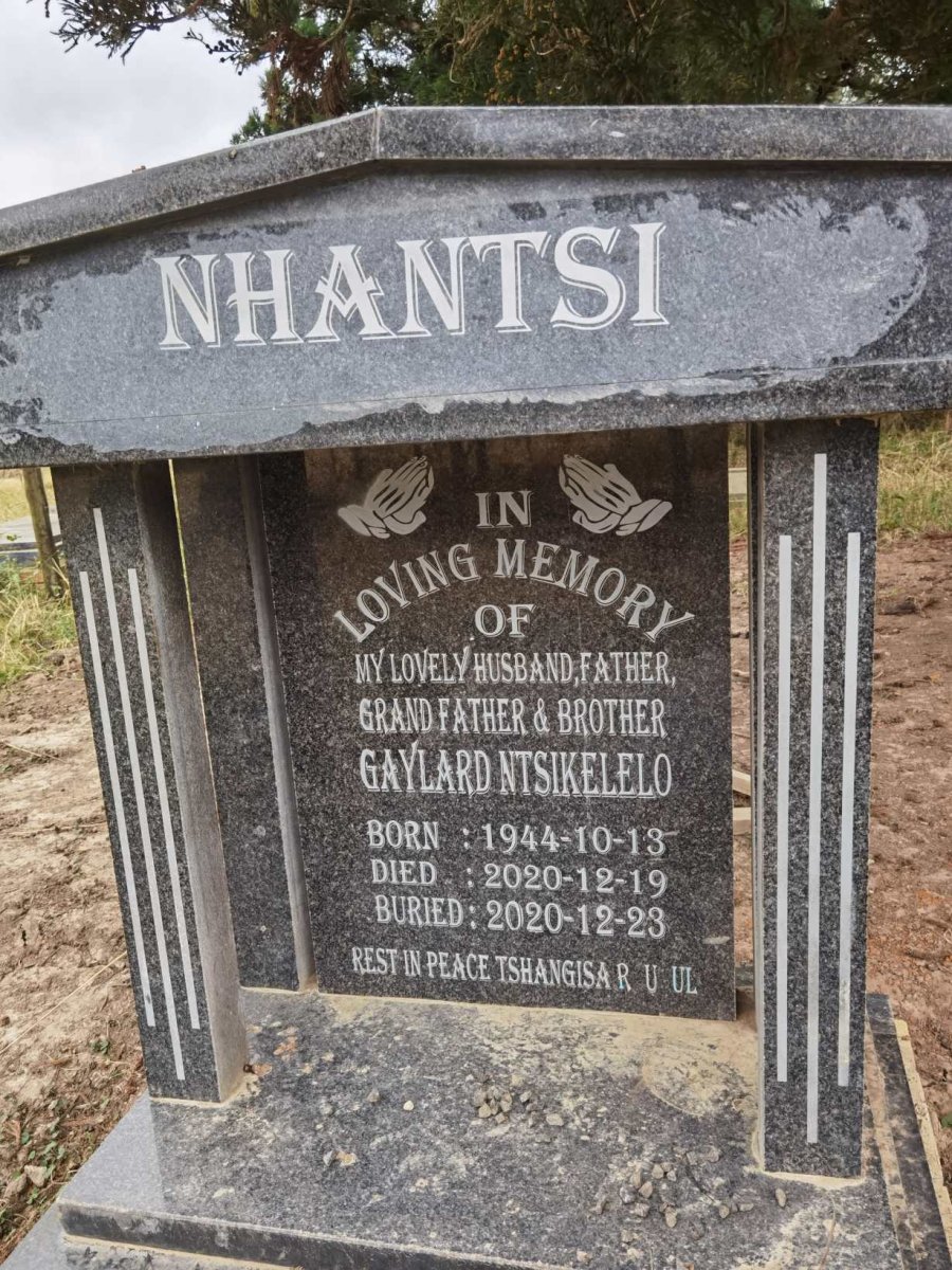 NHANTSI Gaylard Ntsikelelo 1944-2020