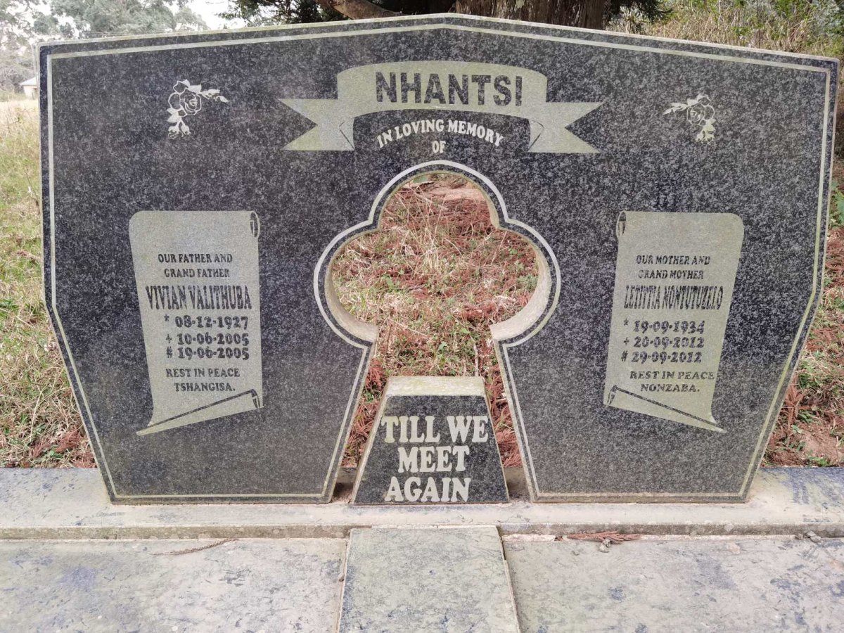 NHANTSI Vivian Valithuba 1927-2006 &amp; Letitia Nontuzelo 1934-2012