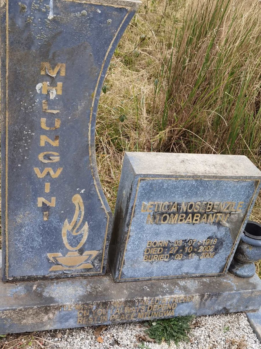 MHLUNGWINI Leticia Nosebenzile Ntombabantu 1918-2002