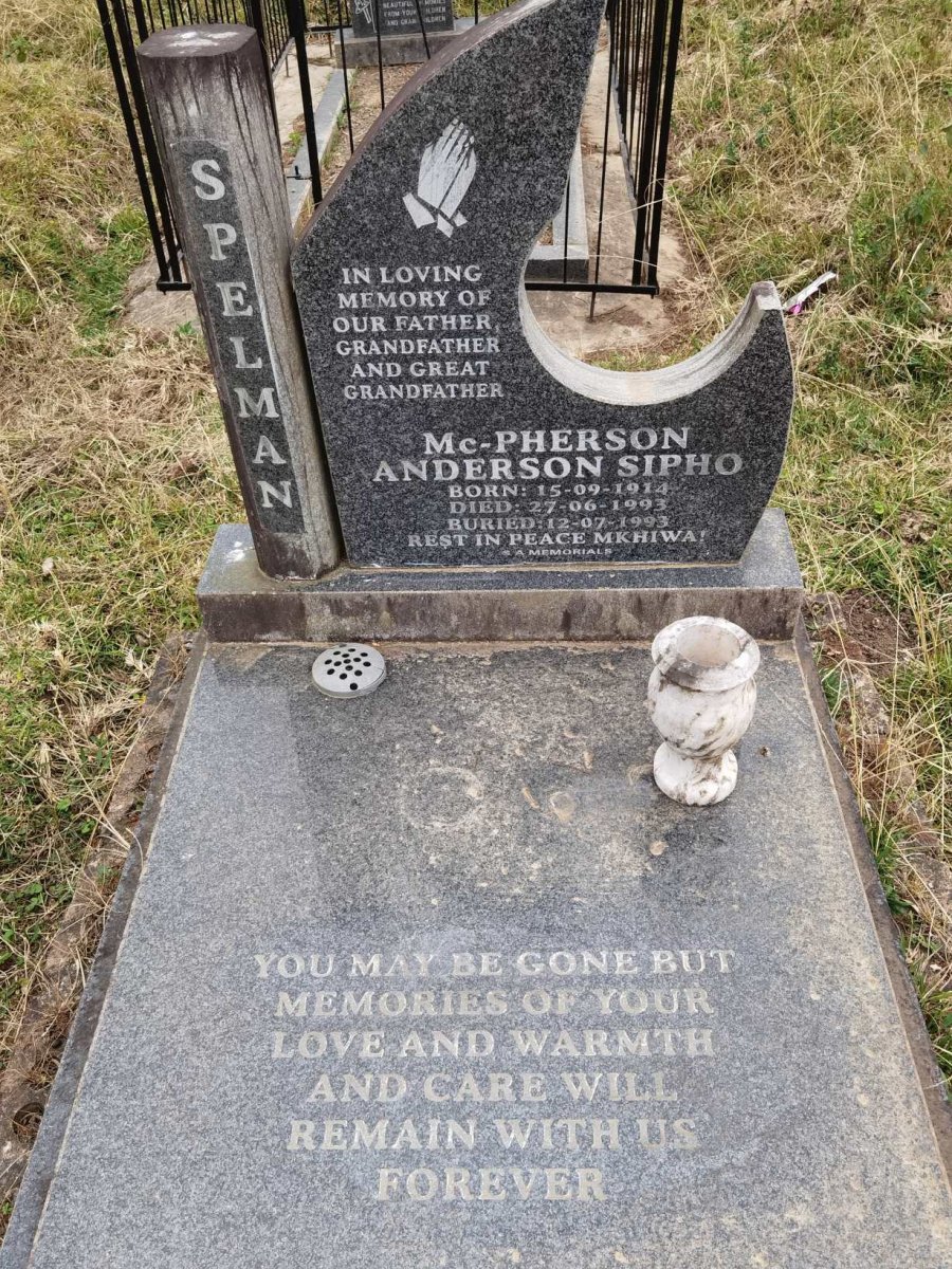 SPELMAN McPherson Anderson Sipho 1914-1993