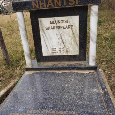 NHANTSI Mlungisi Shakespeare 1942-2016