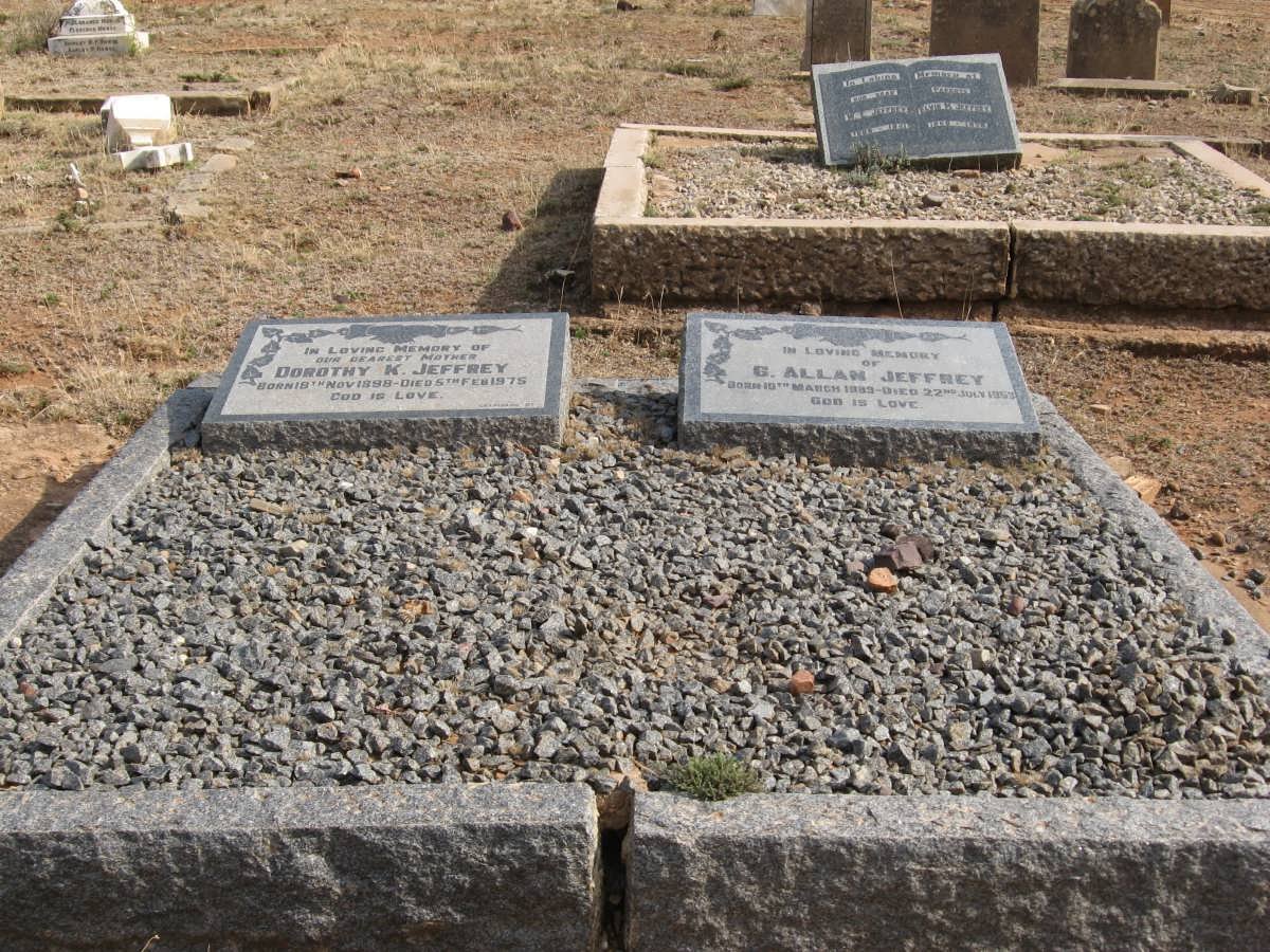 JEFFREY G. Allan 1889-1953 &amp; Dorothy K. 1898-1975