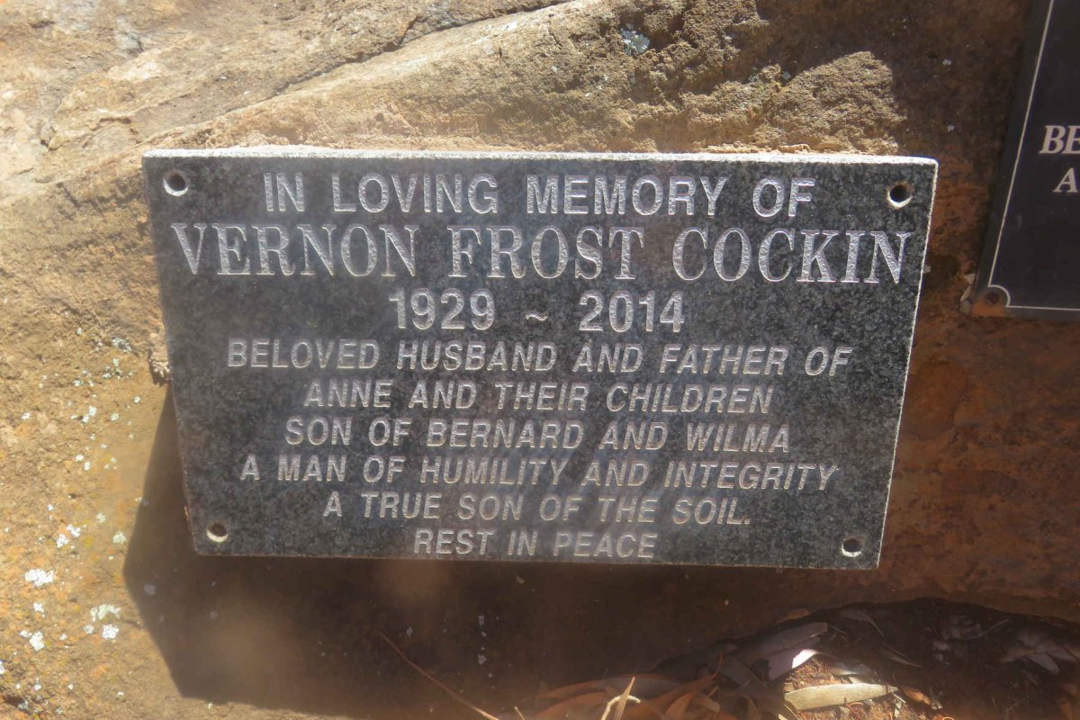 COCKIN Vernon Frost 1929-2014
