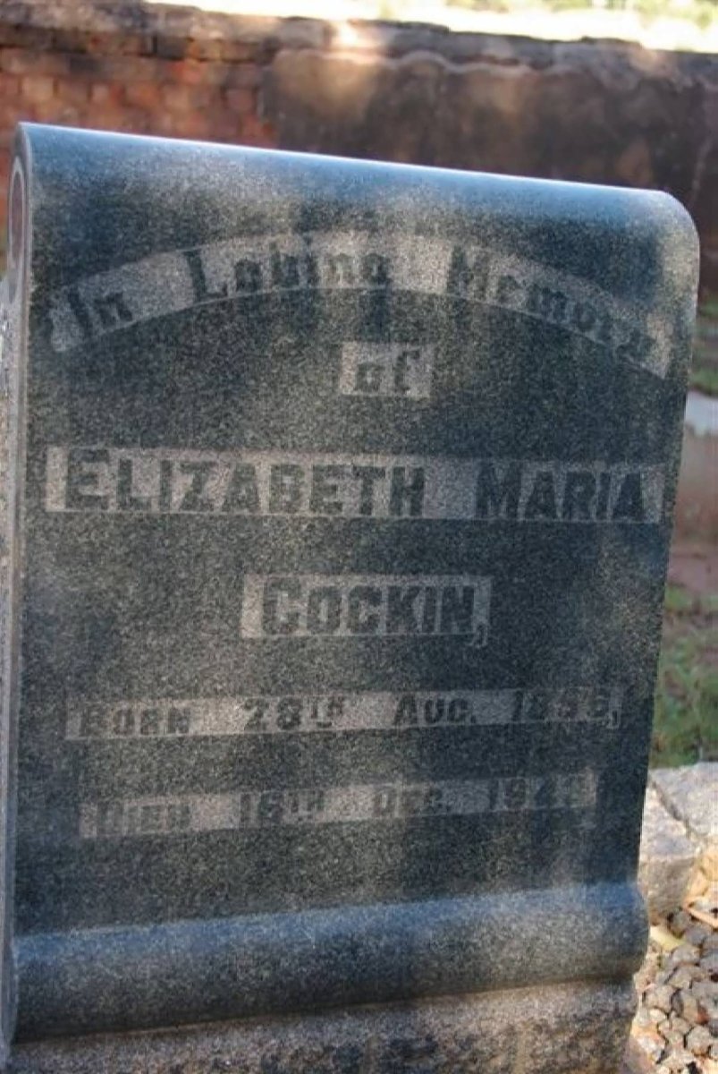 COCKIN Elizabeth Maria 1856-1943