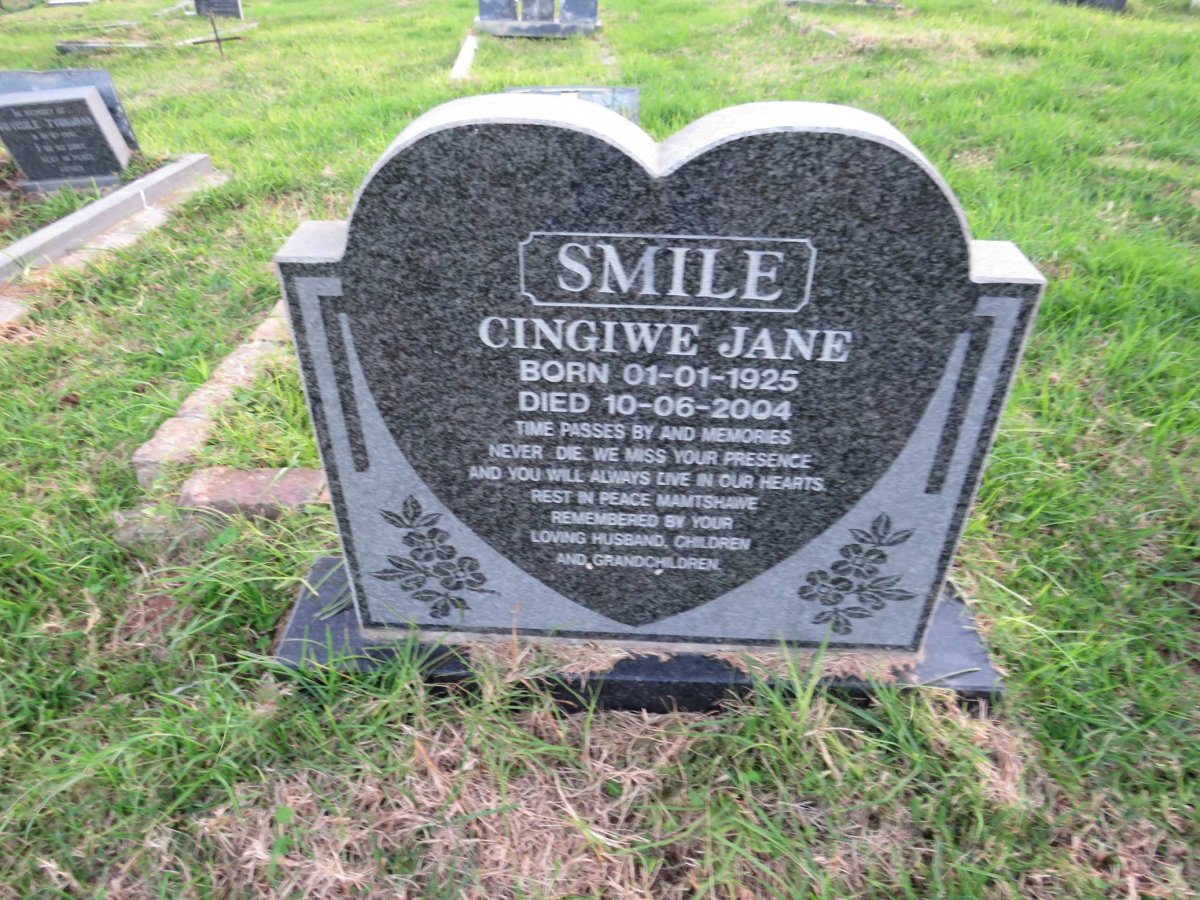 SMILE Cingiwe Jane 1925-2004