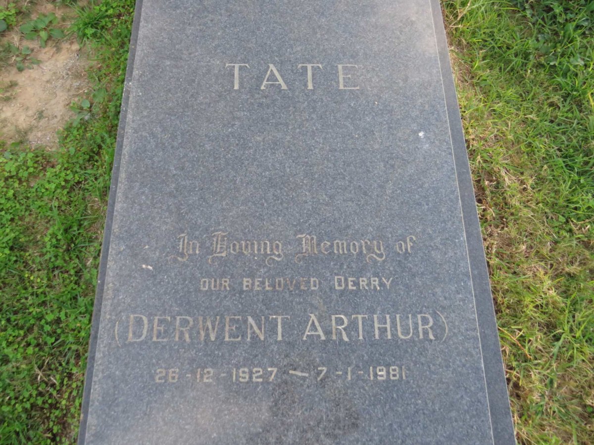 TATE Derwent Arthur 1927-1981