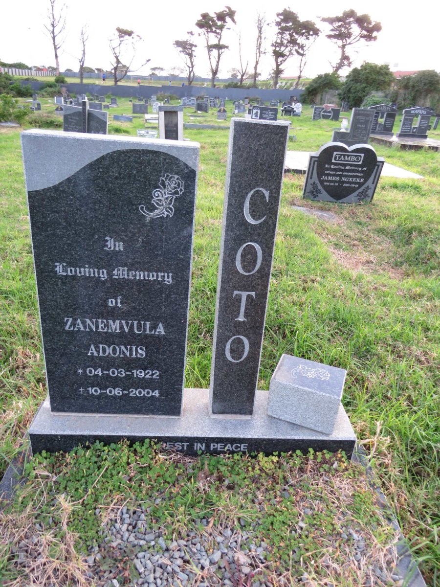 COTO Zanemvula Adonis 1922-2004
