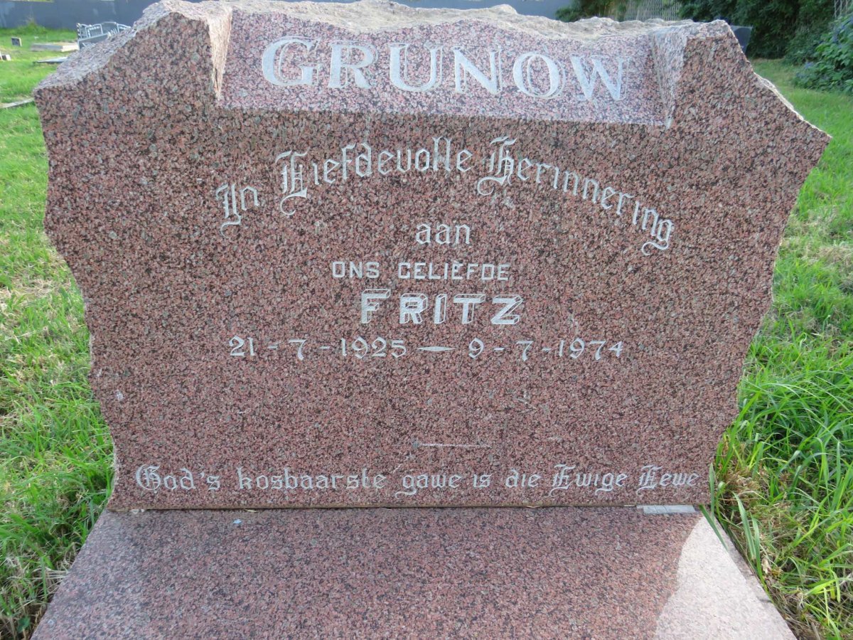 GRUNOW Fritz 1925-1974