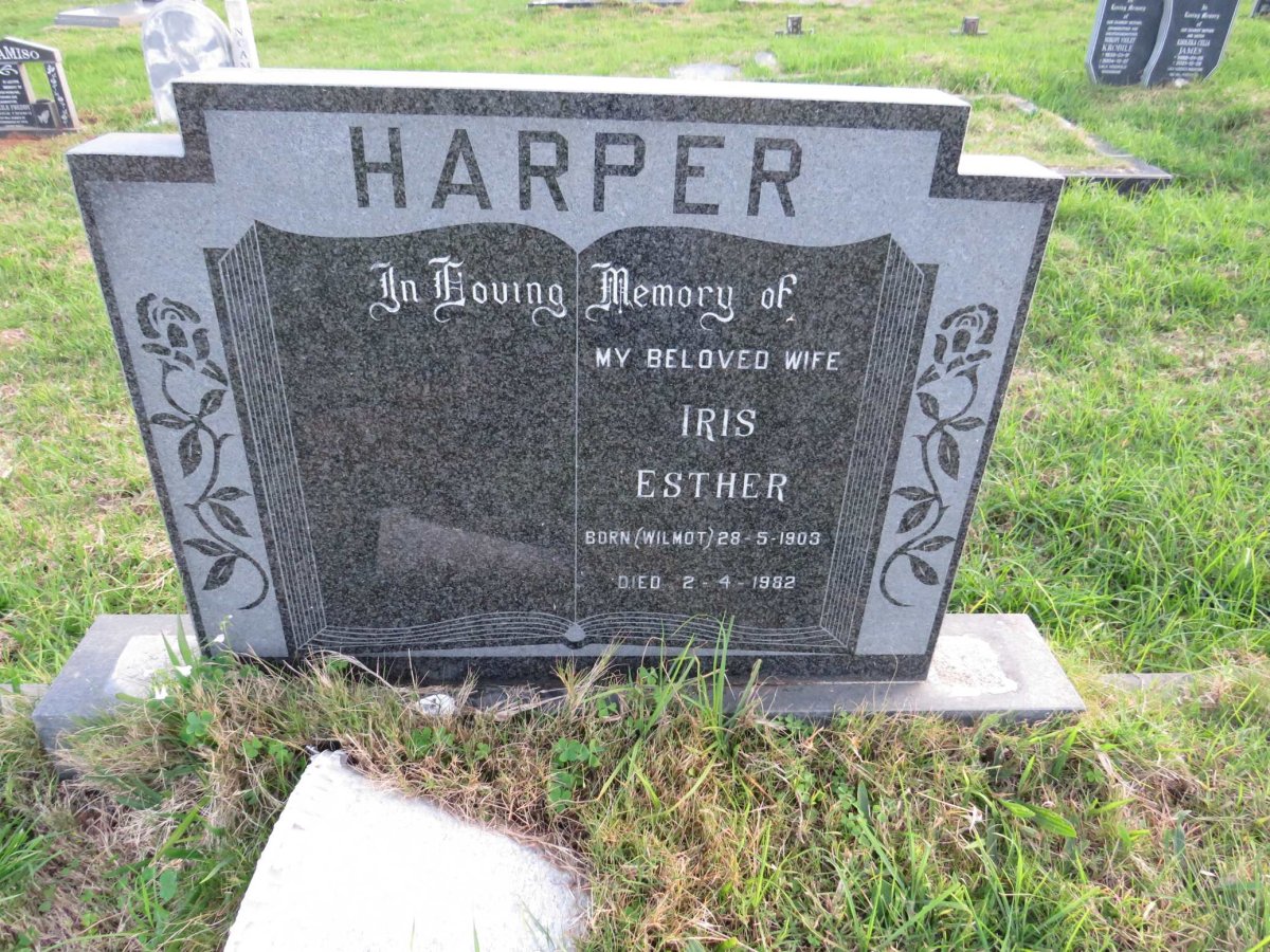 HARPER Iris Esther nee WILMOT 1903- 1982