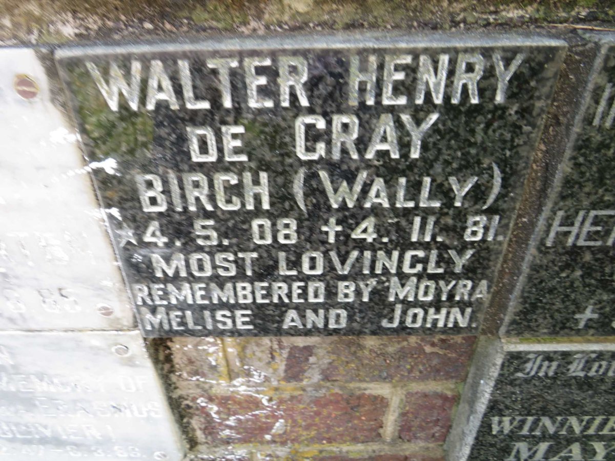 BIRCH Walter Henry de Gray 1908-1981