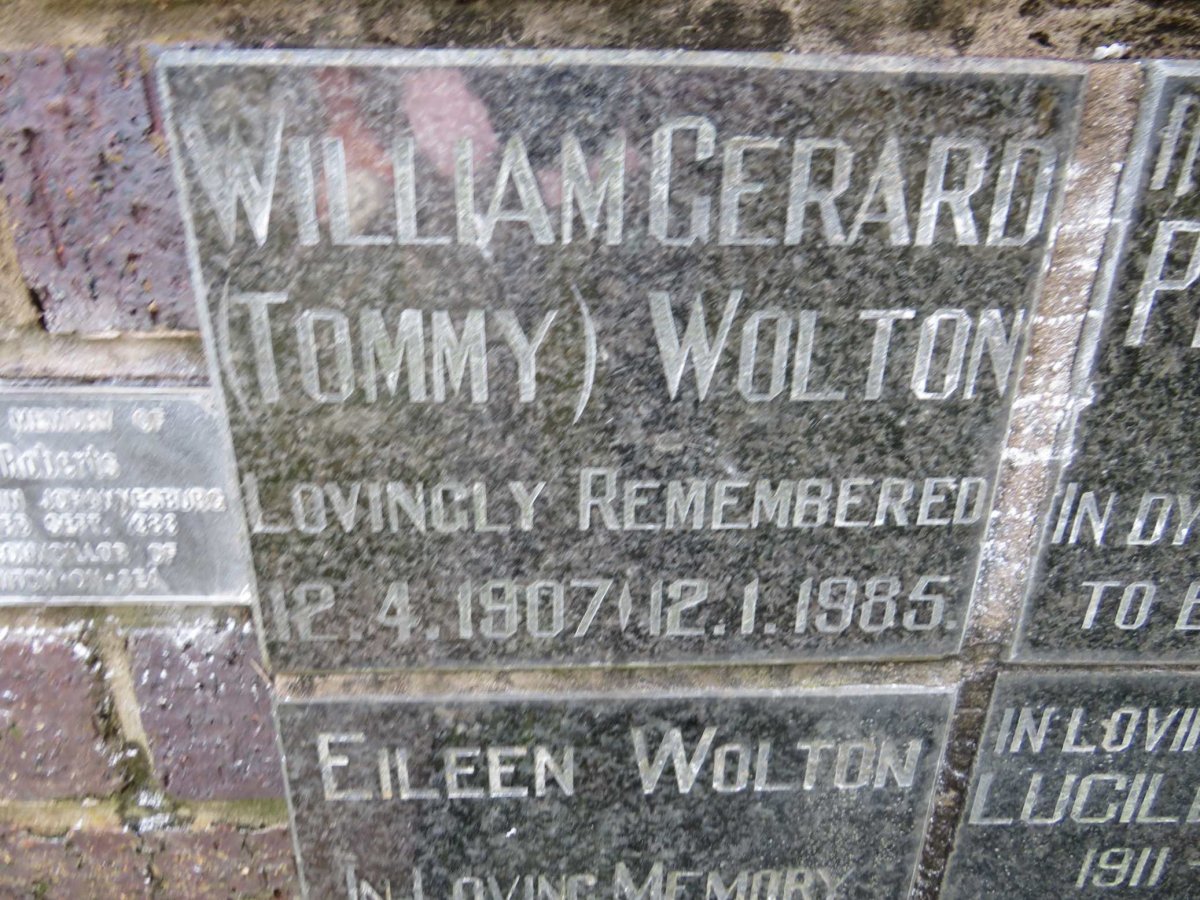 WOLTON William Gerard 1907-1985