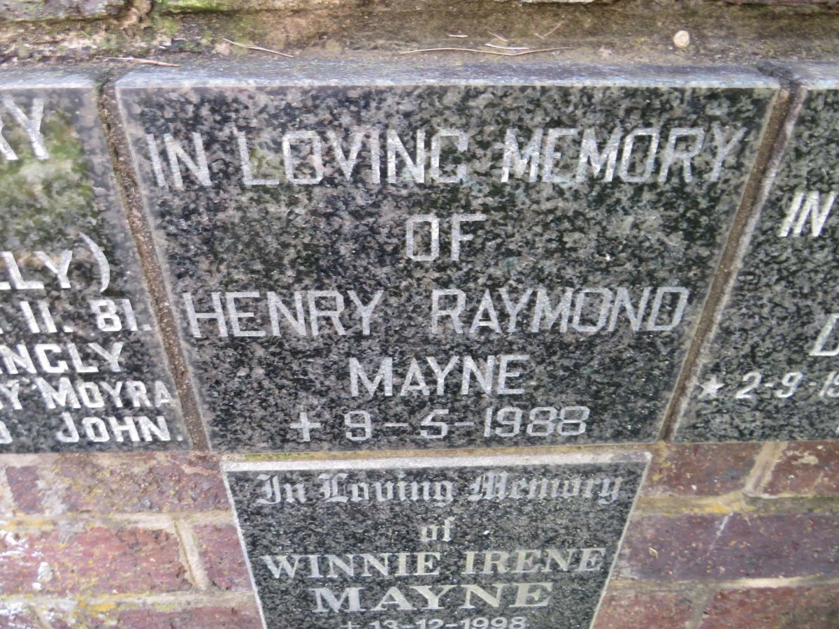 MAYNE Henry Raymond -1988