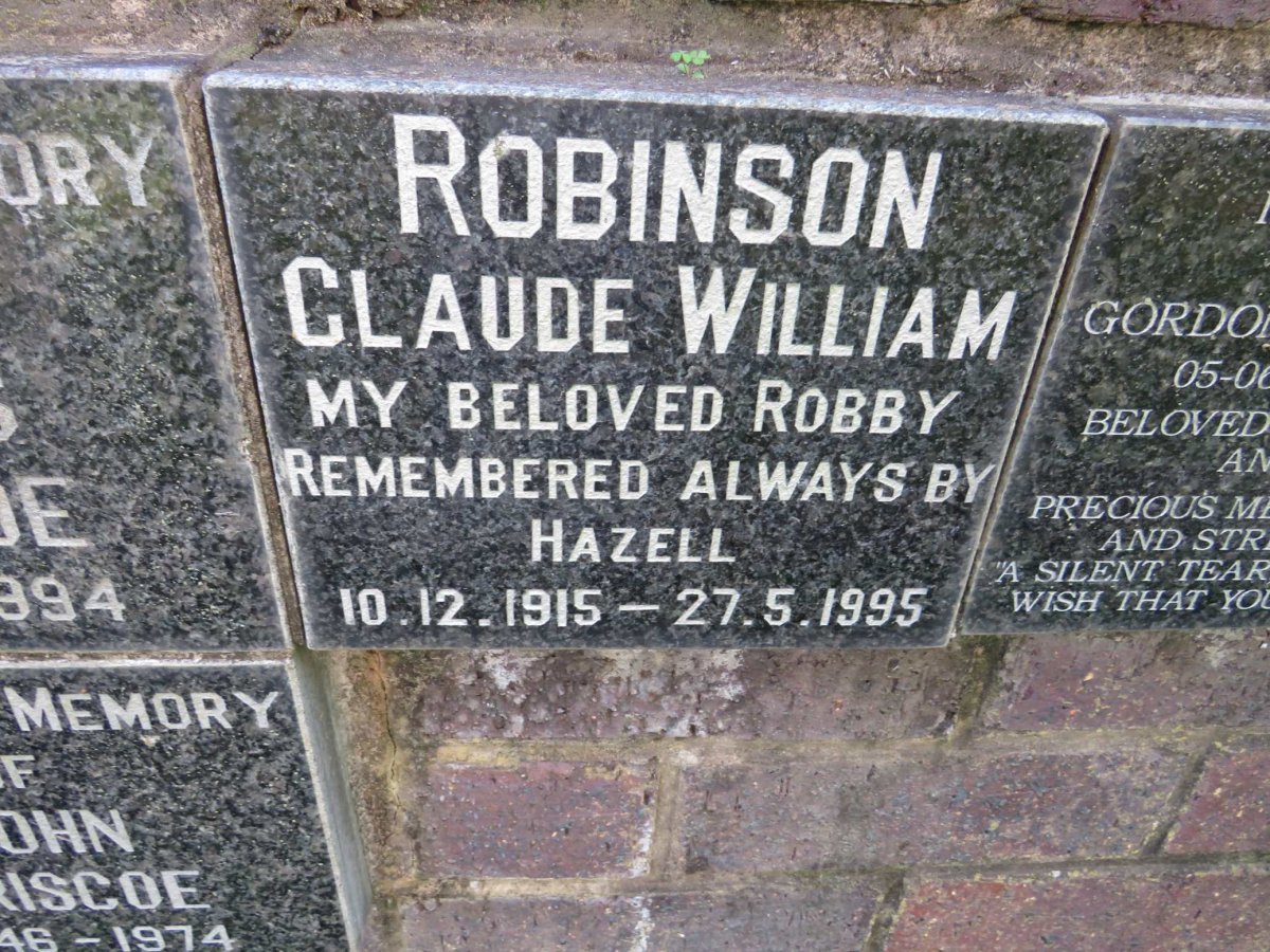 ROBINSON Claude William 1915-1995