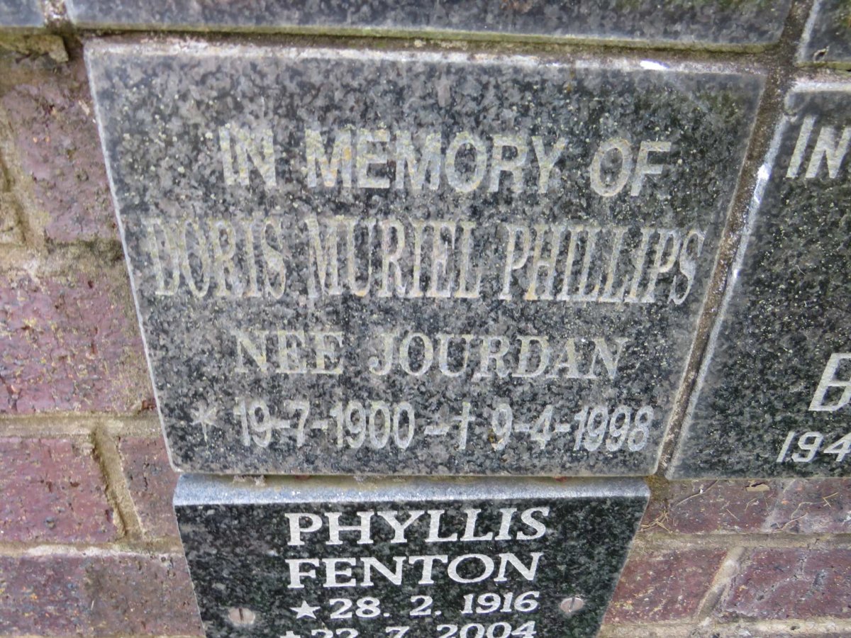 PHILLIPS Doris Muriel nee JOURDAN 1900-1998