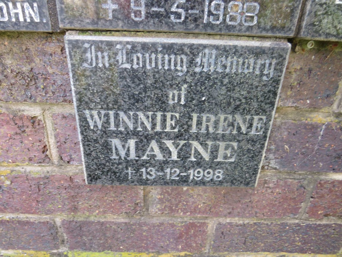 MAYNE Winnie Irene -1998
