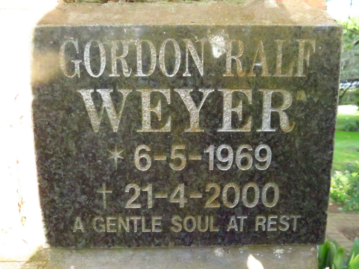 WEYER Gordon Ralf 1969-2000