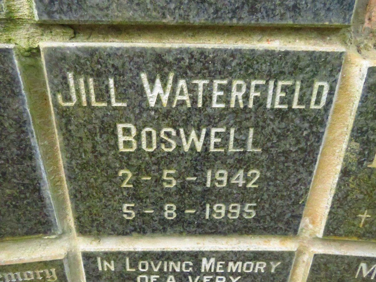 BOSWELL Jill Waterfield 1942-1995