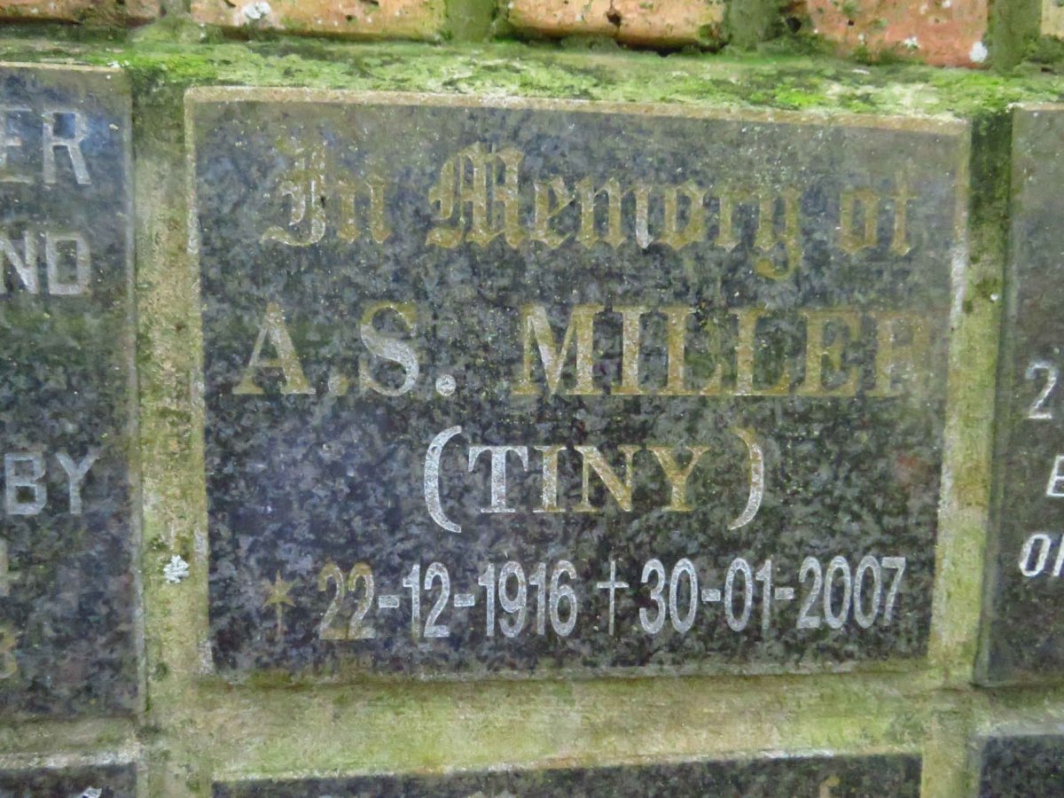 MILLER A.G. 1916-2007