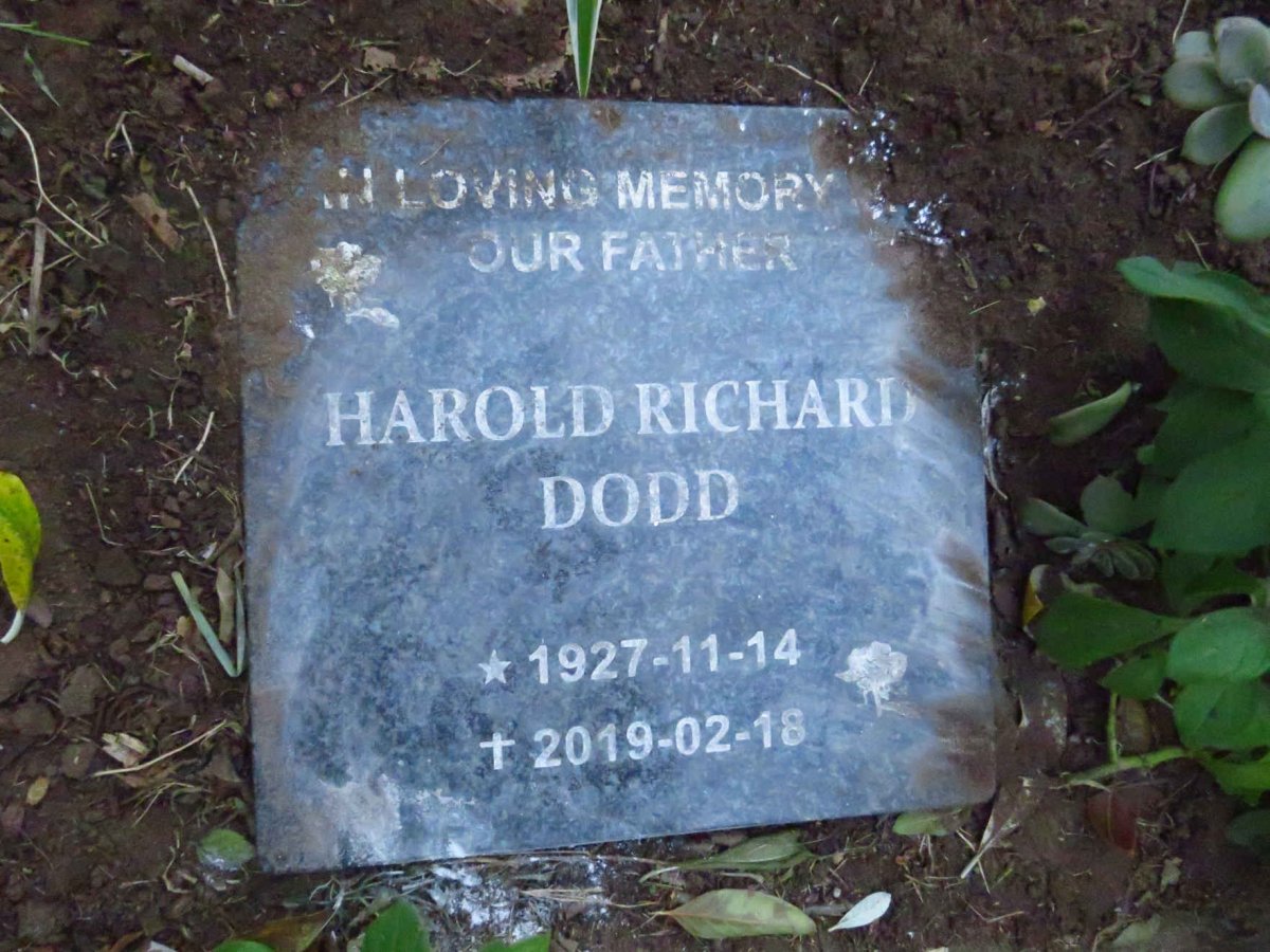 DODD Harold Richard 1927-2019