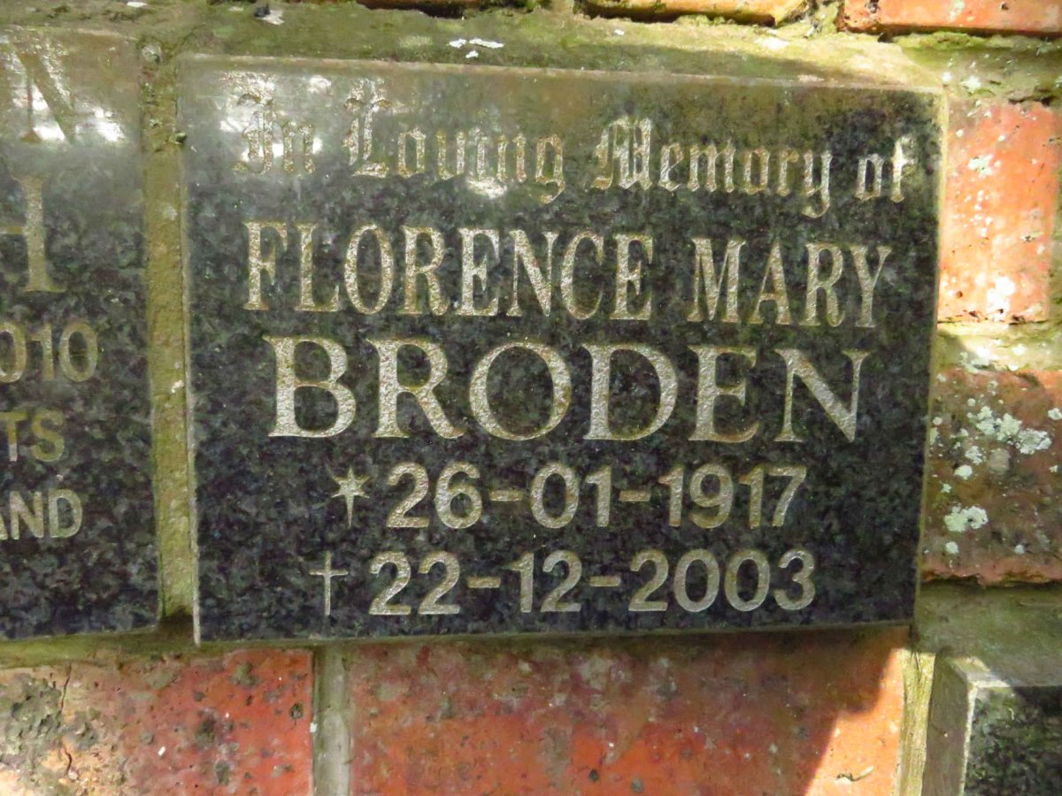 BRODEN Florence Mary 1917-2003