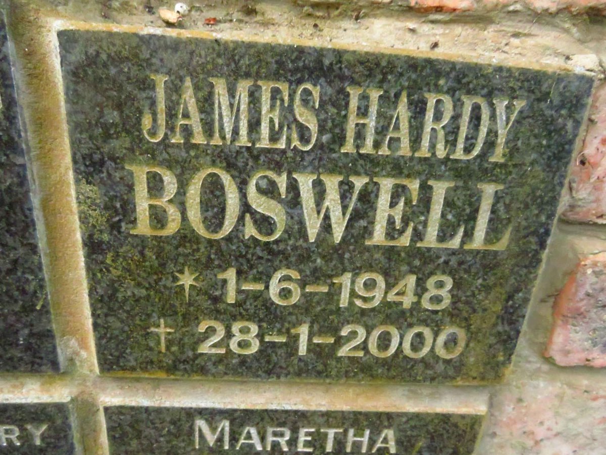 BOSWELL James Hardy 1948-2000