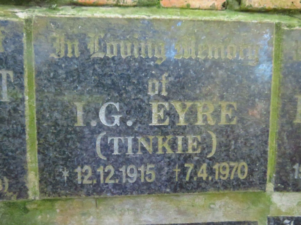 EYRE I.G. 1915-1970