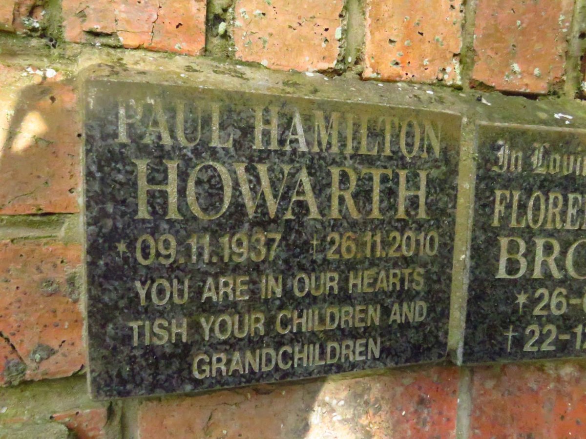 HOWARTH Paul Hamilton 1937-2010
