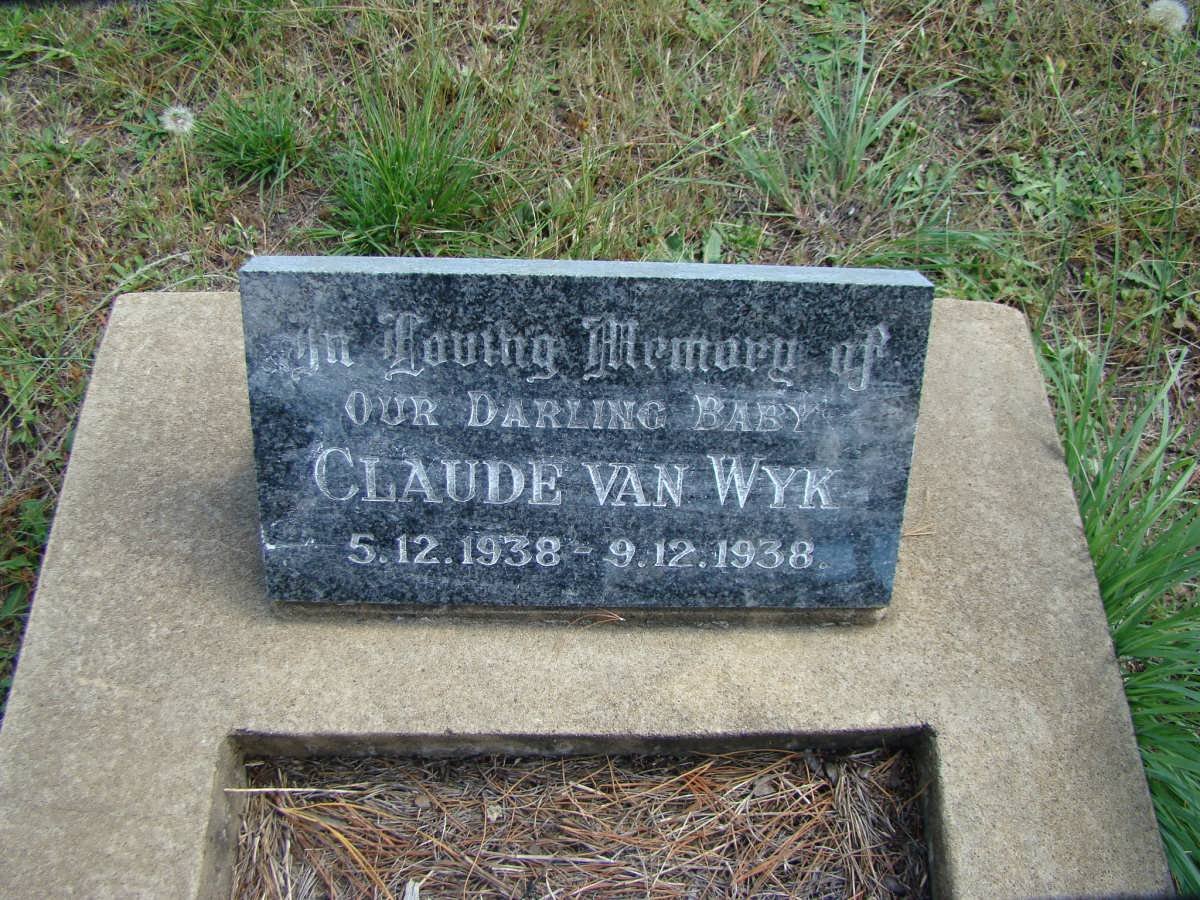 WYK Claude, van 1938-1938