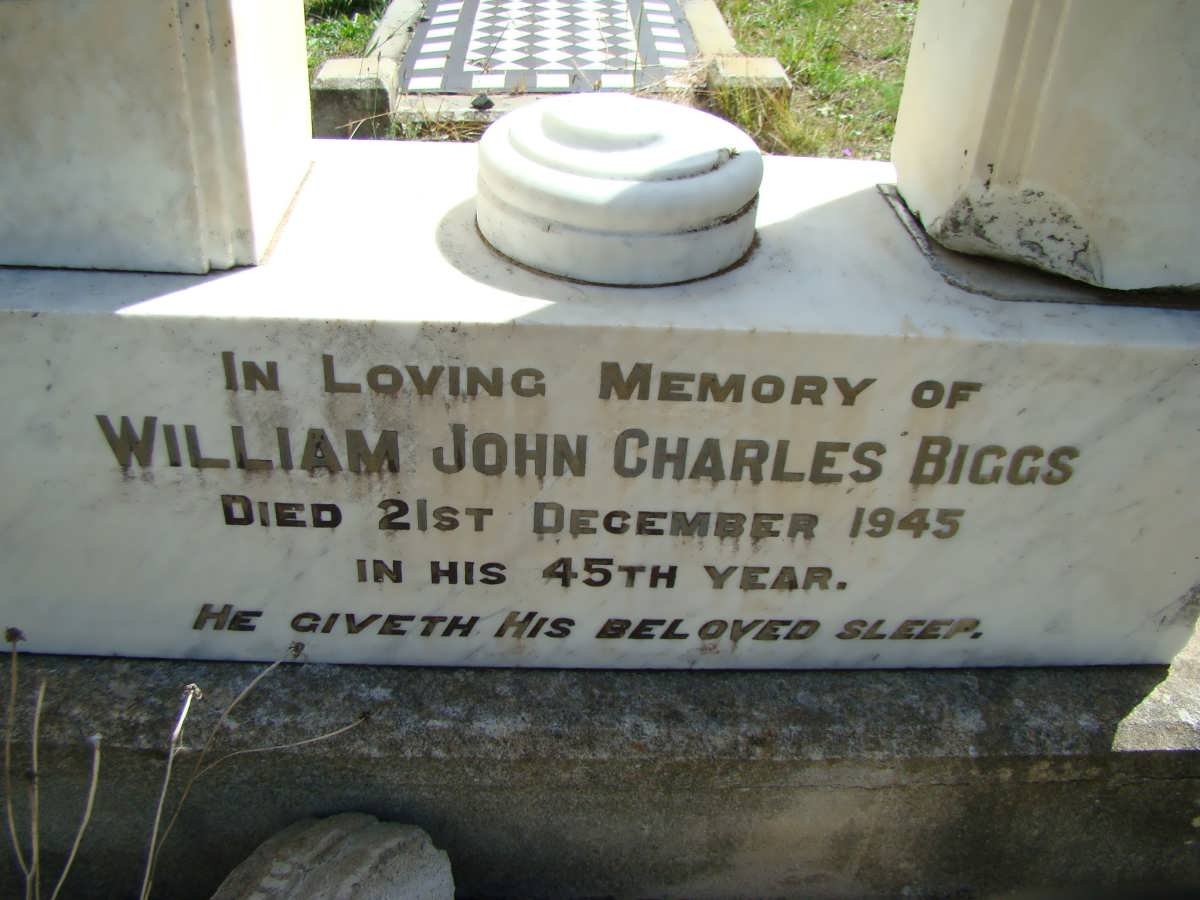 BIGGS William John Charles -1945