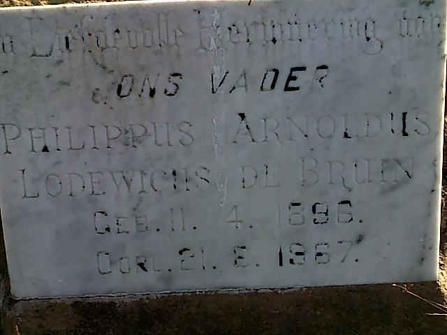 BRUIN Philippus Arnoldus Lodewicus, de 1896-1967