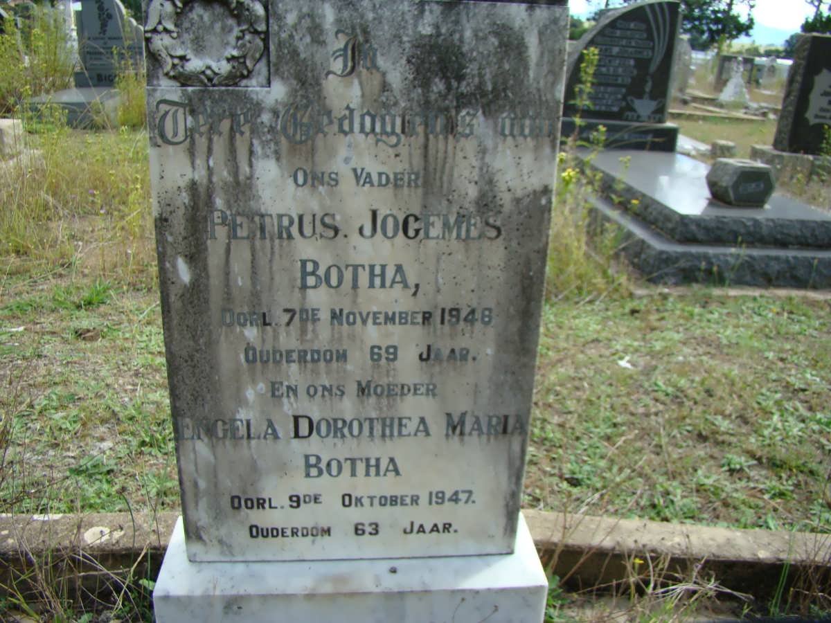 BOTHA Petrus Jogemes -1948 &amp; Engela Dorothea Maria -1947