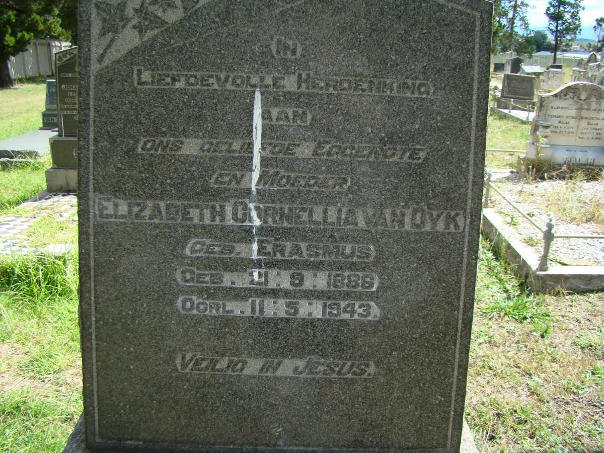 DYK Elizabeth Cornelia, van nee ERASMUS 1886-1943
