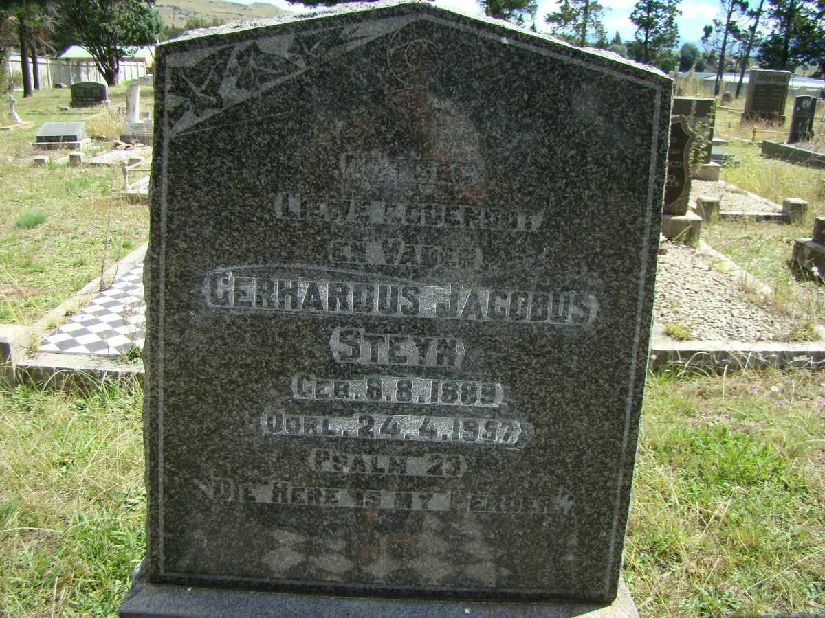 STEYN Gerhardus Jacobus 1889-1957