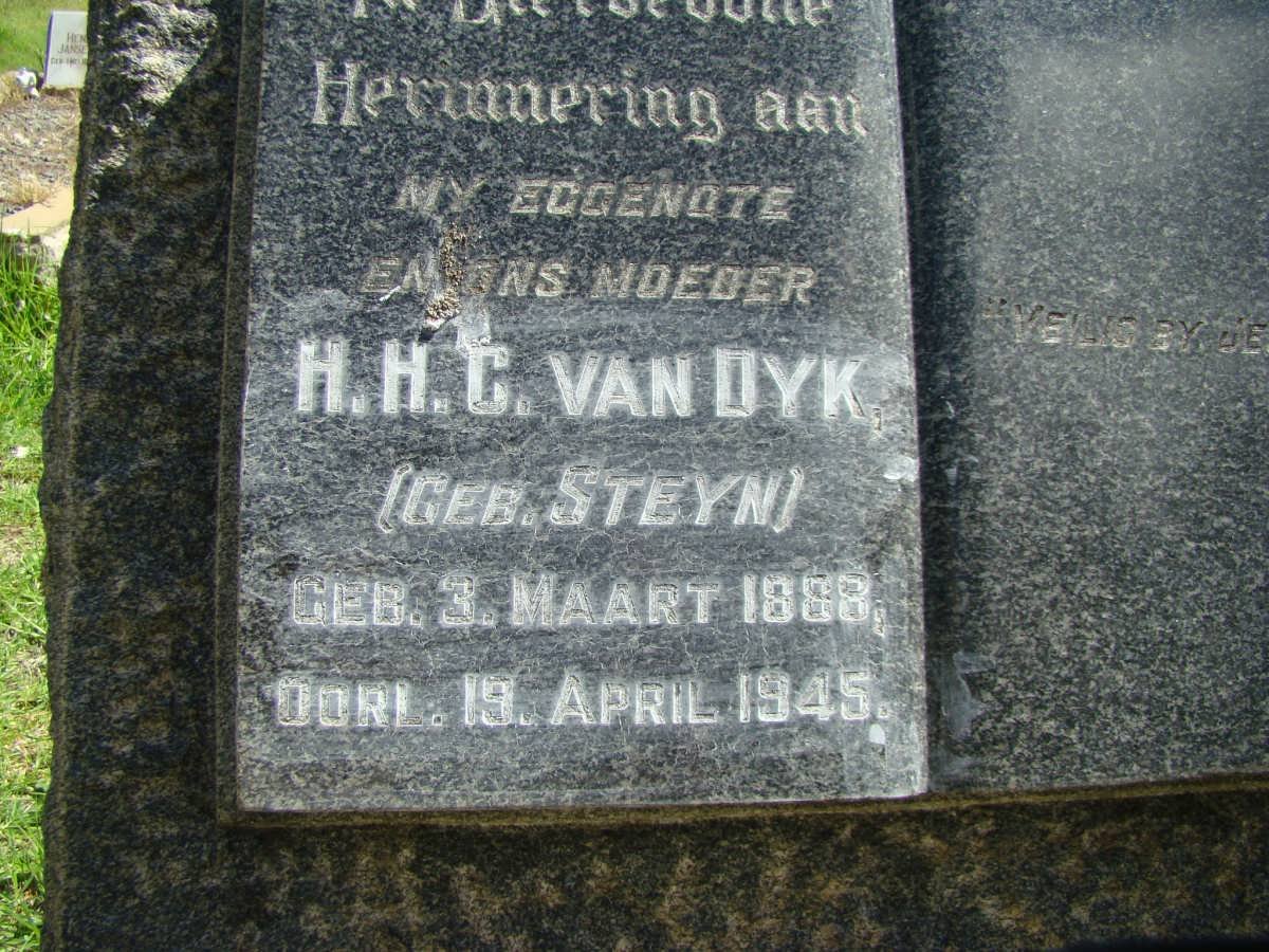 DYK H.H.C., van nee STEYN 1888-1945