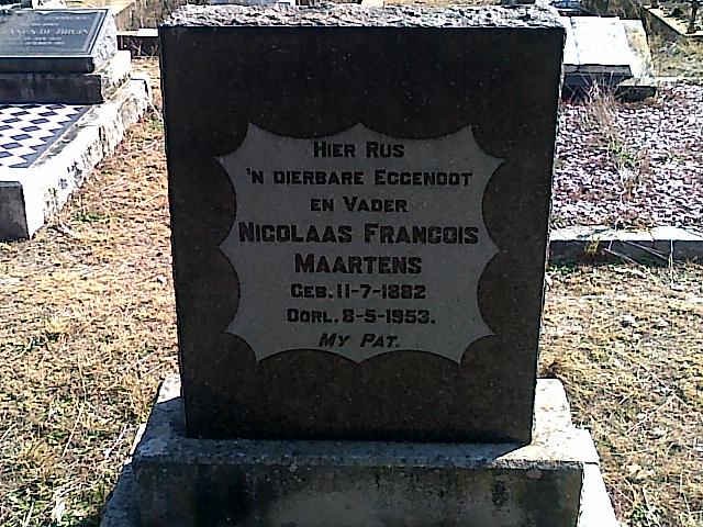 MAARTENS Nicolaas Francois 1882-1953