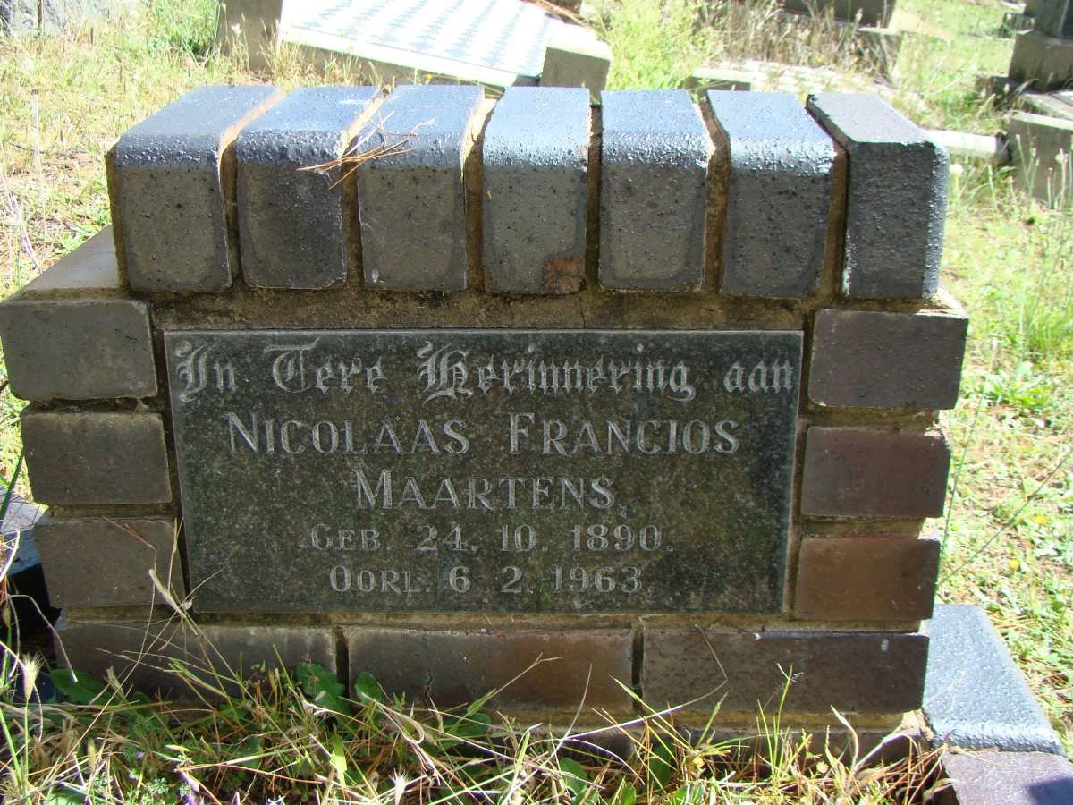 MAARTENS Nicolaas Francios 1890-1963
