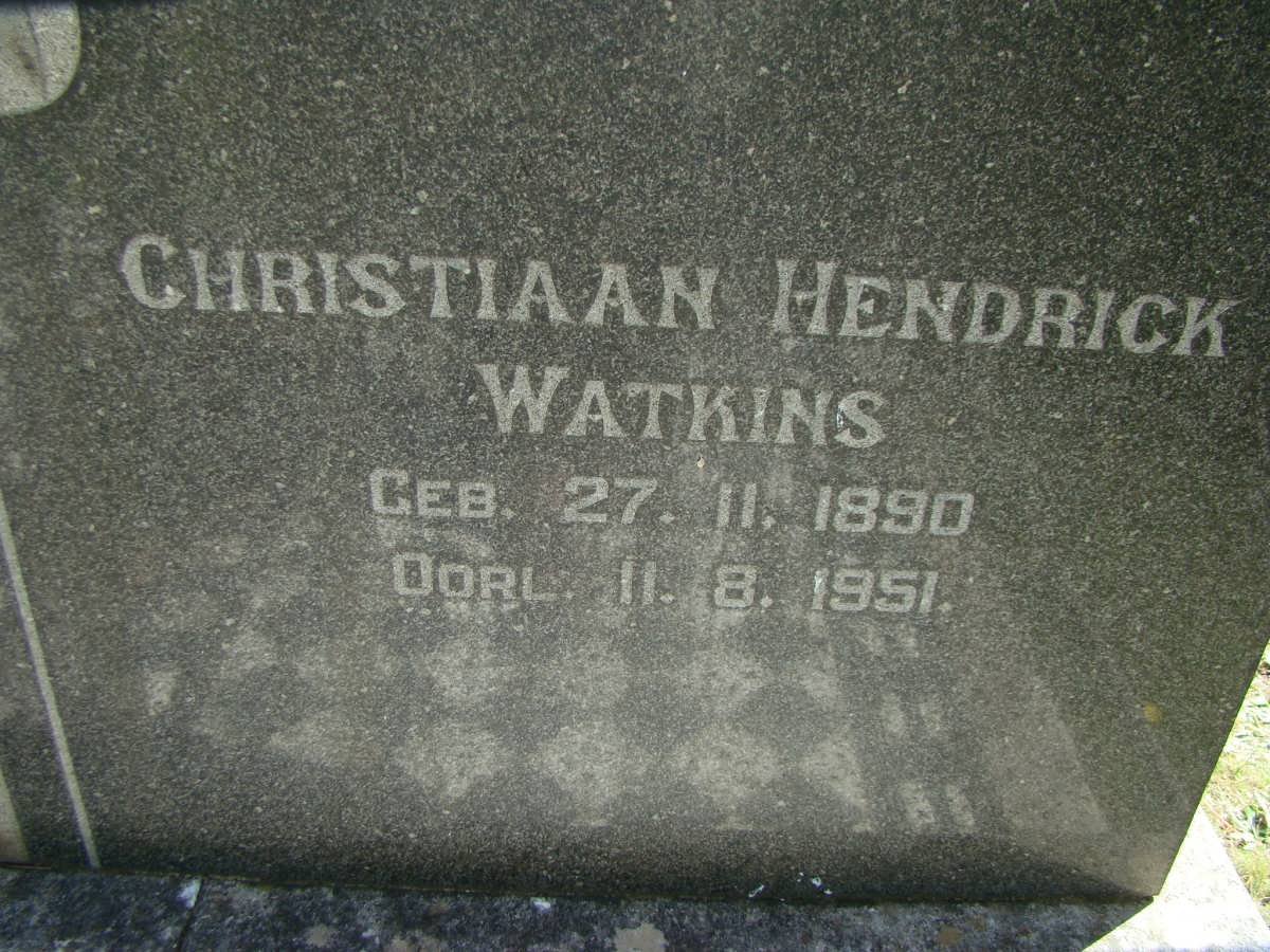 WATKINS Christiaan Hendrick 1890-1951