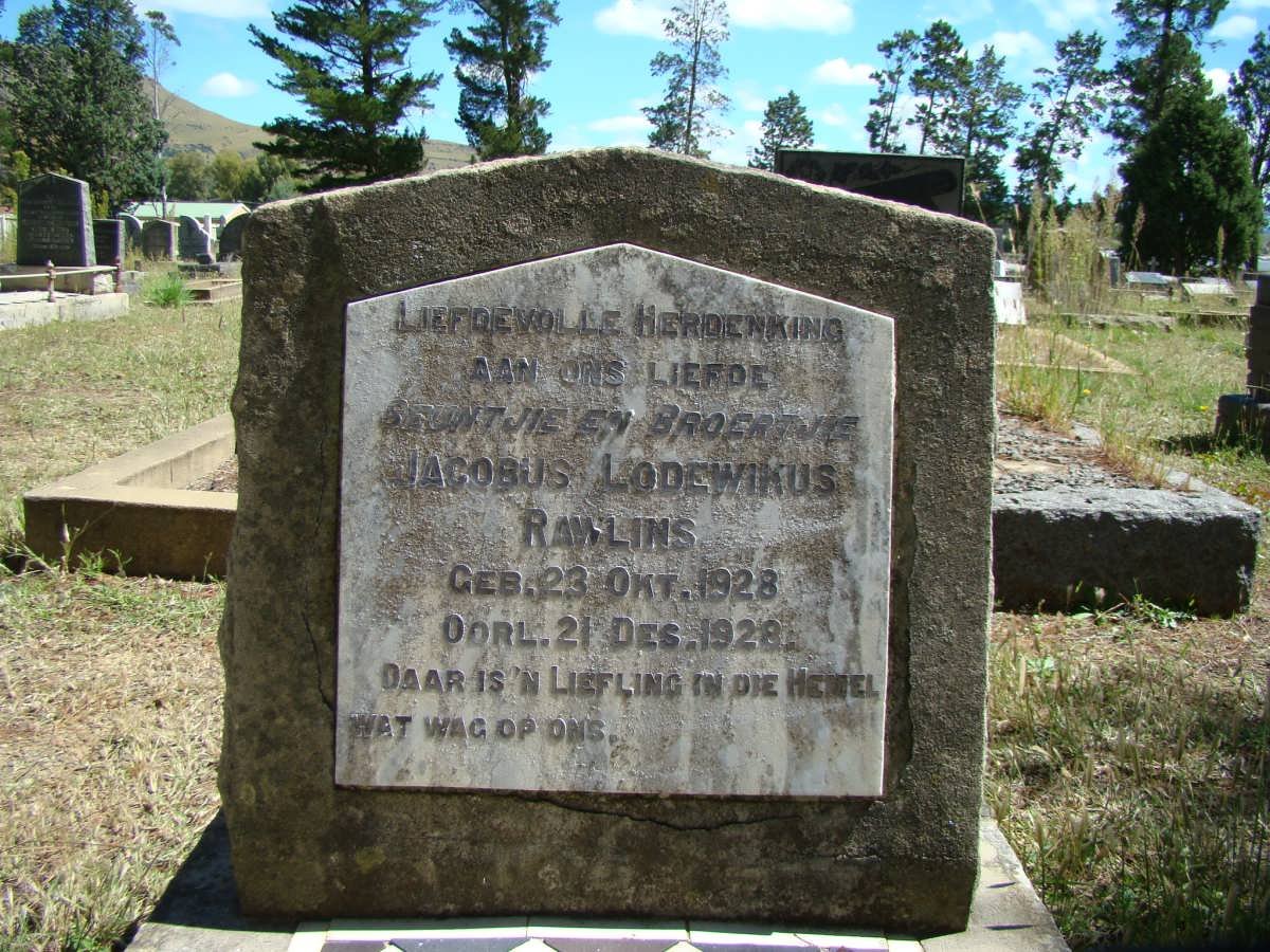 RAWLINS Jacobus Lodewikus 1928-1928