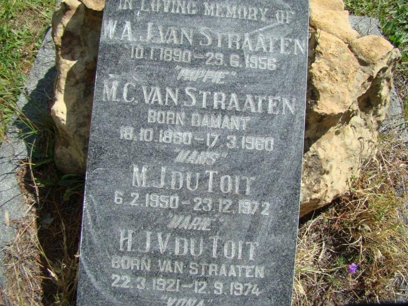 STRAATEN W.A.J., van 1890-1956 &amp; M.C. DAMANT 1890-1960 