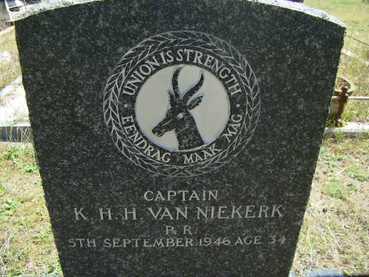 NIEKERK K.H.H., van -1946