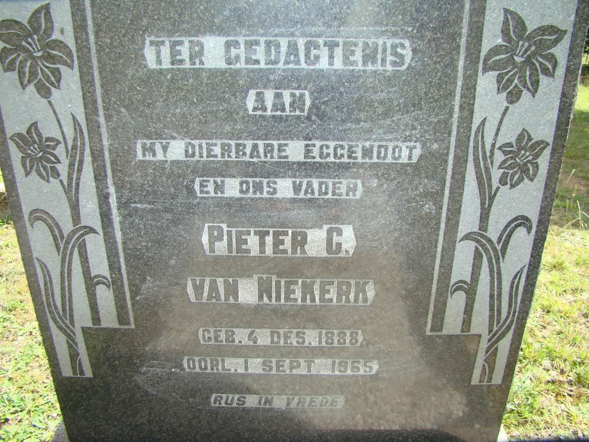 NIEKERK Pieter C., van 1888-1965