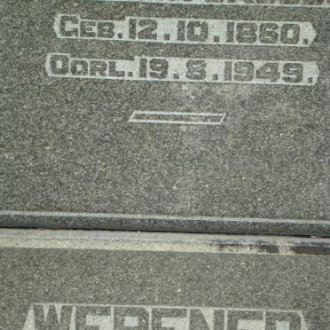 WEPENER Frederick Jacobus 1860-1945